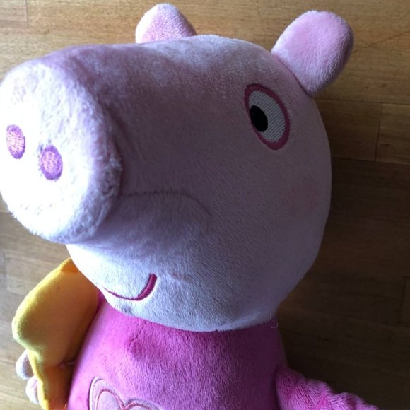 Peppa Pig  with Teddy Bear Accessory Plush Toy Sleep and Oink Taking - Picture 1 of 9